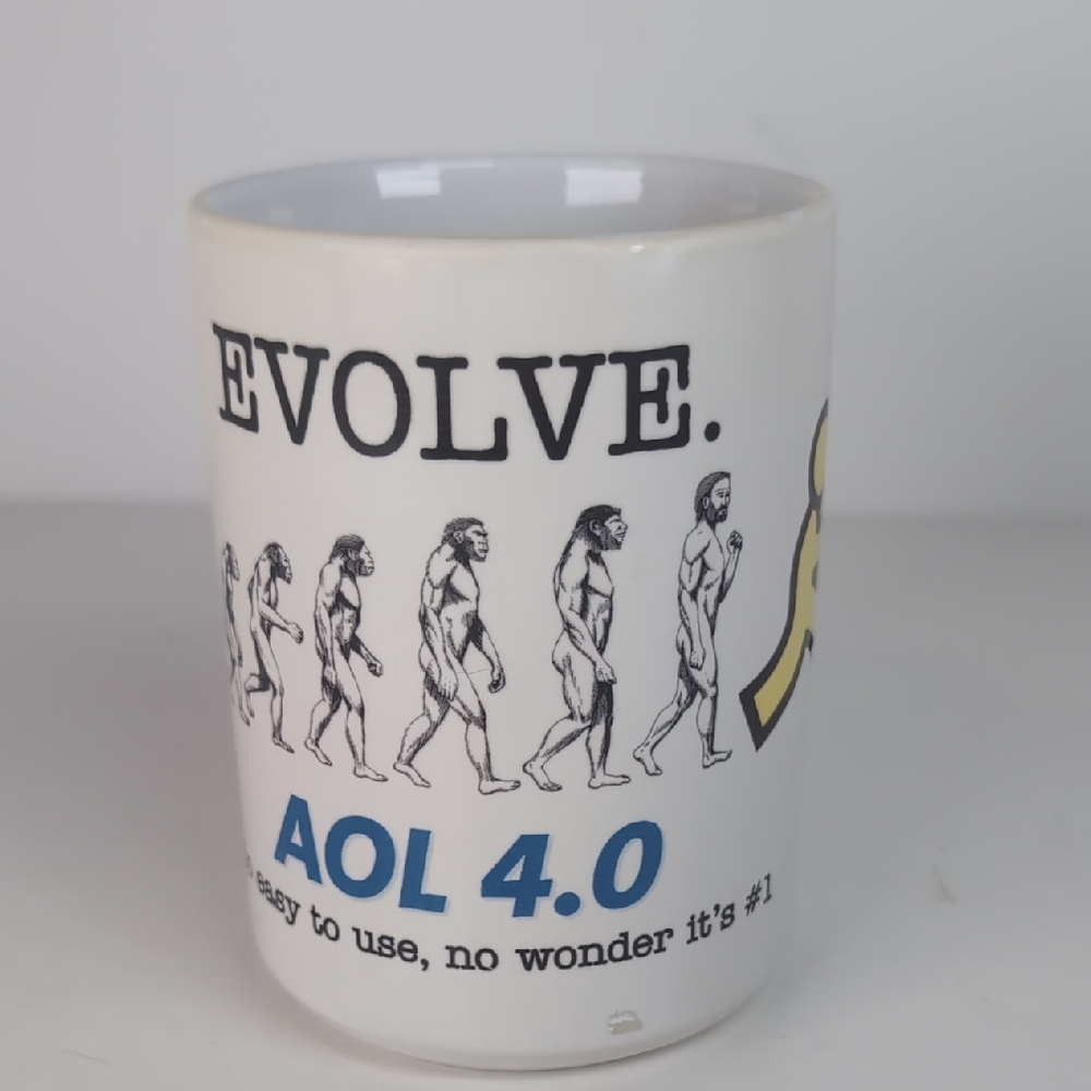 White AOL 4.0 Y2K Mug